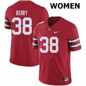 Women's Ohio State Buckeyes #38 Rashod Berry Red Nike NCAA College Football Jersey Wholesale FKF8144AM